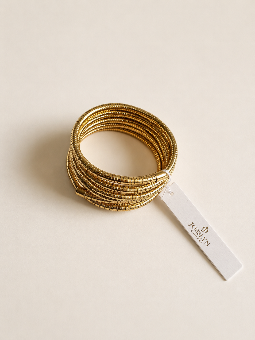 Flexible Coil Snake Chain 4 Row Bracelet