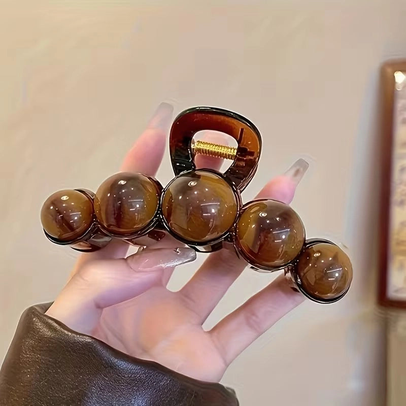 Chocolate Brown Bubble Claw Clip