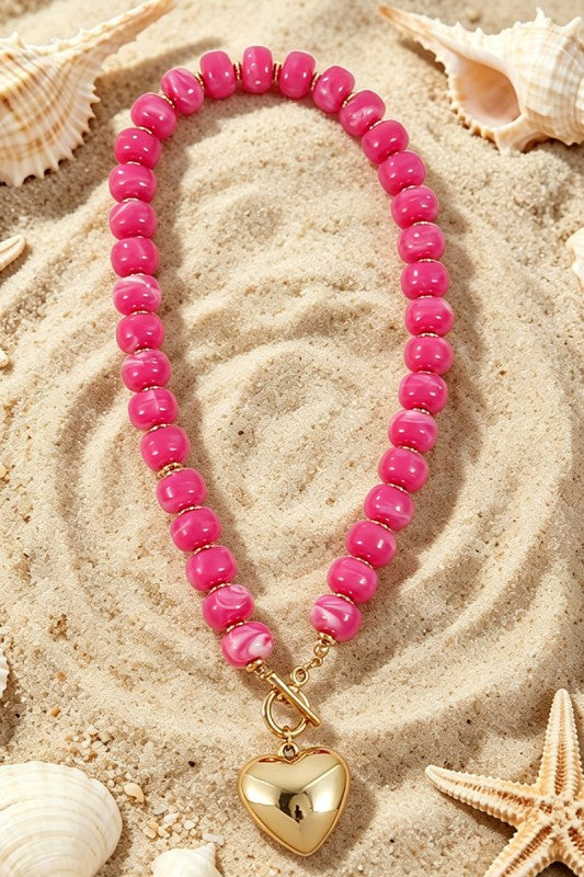 The Cove Heart Beaded Necklace