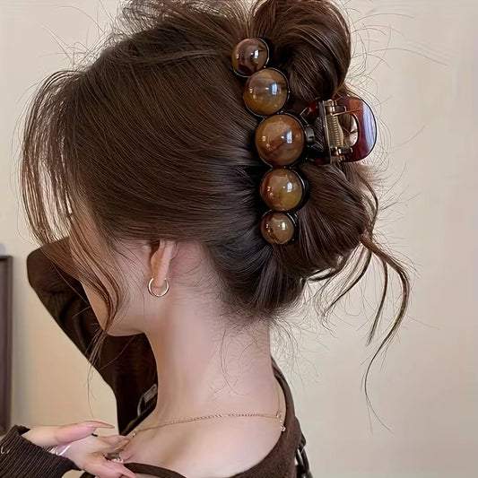 Chocolate Brown Bubble Claw Clip