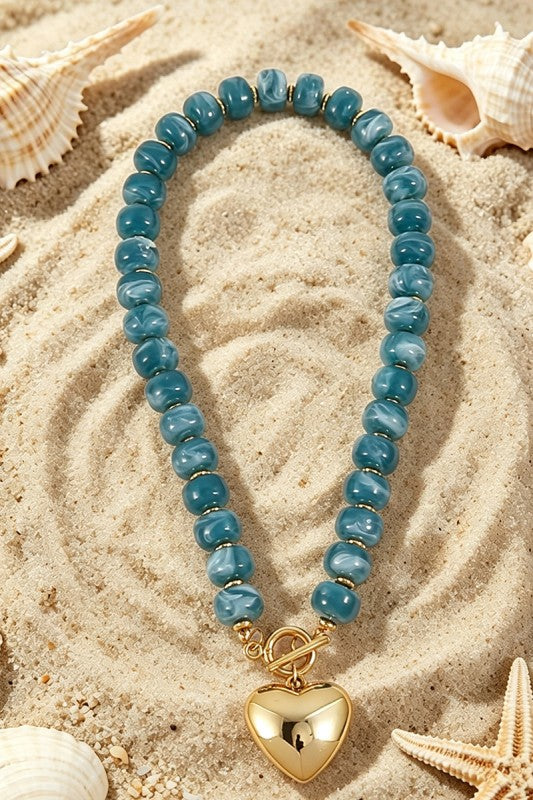 The Cove Heart Beaded Necklace